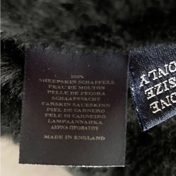 BURBERRY black sueded SHEERLING bucket hat w/presentation gift box - Picture 8 of 11